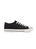 Black perforated sneakers