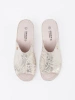 Women's light beige wedge sandals