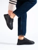 Black Leather Casual Shoes by T.Sokolski