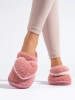 Pink Slippers with a Heart Design