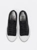 Women's Black Sneakers with White Sole