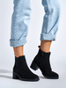 Chic Black Ankle Boots with a Block Heel