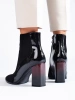 Black Suede Ankle Boots with Block Heel