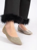 Sparkling Gold Glitter Flats