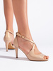 Sergio Leone Beige High Heel Sandals