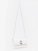 White clutch with silver elements