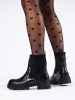 Black Ankle Boots with Stretchy Upper