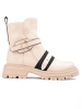 Beige Ankle Boots with Grip Soles