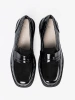 Patent Leather Loafers with Studs