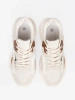 Beige Women's Sneakers on Thick Sole