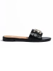 Chic Black Sandals with Elegant Buckle