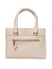 Beige satchel bag with decorative zipper