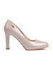 Classic Light Beige High Block Heels by Sergio Leone