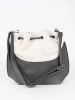 Chic Gray Lamb Wool Handbag