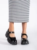 Glossy Black Platform Shoes