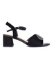 Stylish Black Block Heel Sandals by Sergio Leone