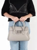 Gray shoulder bag with strap