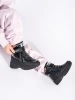Chunky Sole Black Ankle Boots