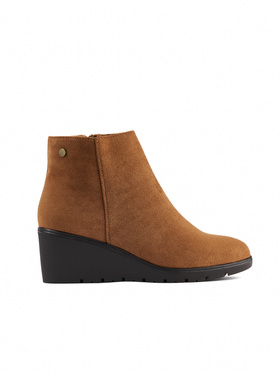 Brown Wedge Ankle Boots