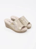 Women's wedge sandals taupe