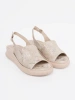 Beige comfortable women's sandals