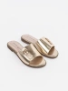 Women's gold flat sandals