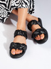 Chic Black Flat Slippers