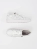 White leather platform sneakers