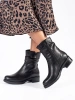 Cozy Black Leather Ankle Boots by Sergio Leone