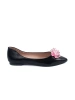 Black Patent Ballet Flats with Crystals