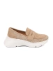 Beige shoes with thick sole