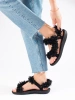 Black Fragrant Velcro Sandals