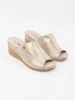 Women's Gold Wedge Sandals
