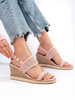 Chic Pink Wedge Sandals