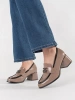 Taupe Heeled Loafers
