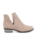 Beige Ankle Boots with Cutouts
