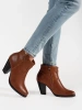 Brown heeled ankle boots