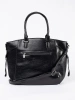 Large black handbag with extra strap