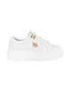 White Leather Platform Sneakers
