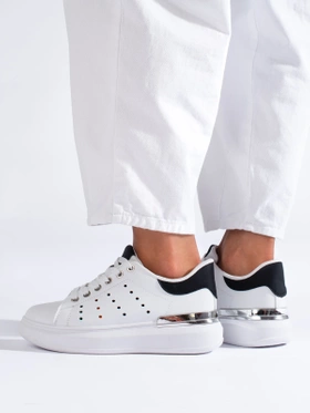 Białe buty sportowe sneakersy na grubej podeszwie Shelovet