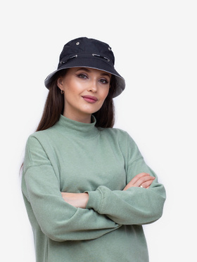 Czapka damska typu bucket hat  czarna