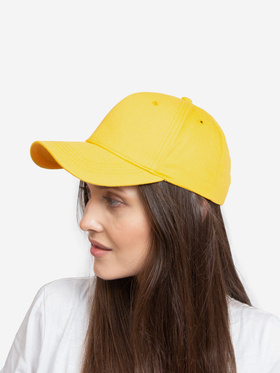 Klasyczna damska czapka z daszkiem zółta Shelovet