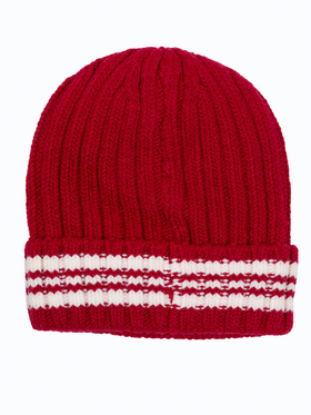 Klasyczna zimowa czapka męska  czerwona