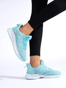 Tekstylne buty sportowe damskie  niebieskie