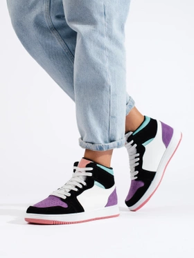 Wielokolorowe wysokie sneakersy damskie Shelovet